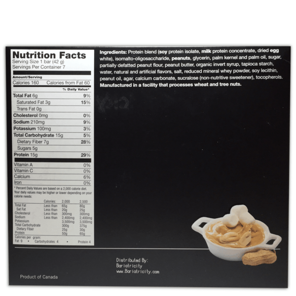 Fluffy Nutter Protein Bars Nutrition Label - Bariatric Diet Products