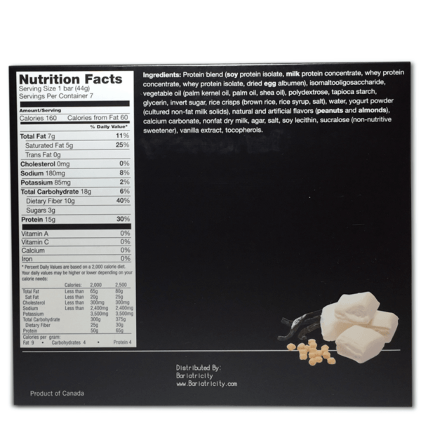 Fluffy Vanilla Crisp - Bariatric Protein Bar Label