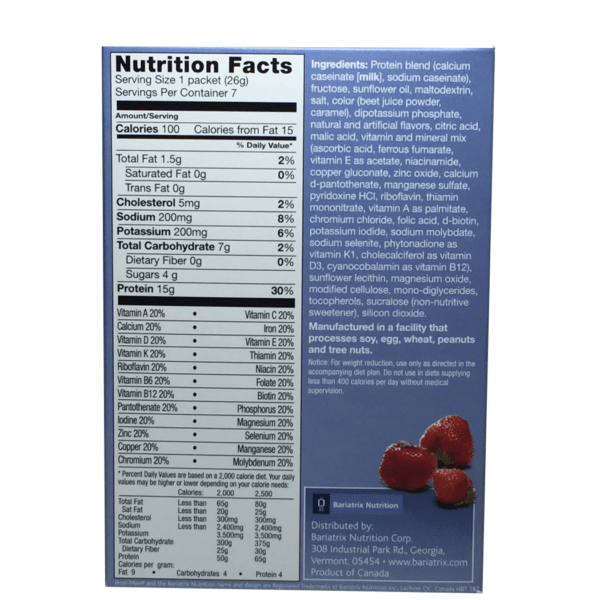 Strawberry Shake and Pudding Mix Nutrition label product