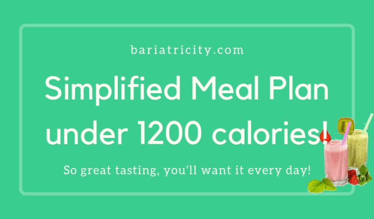 Simple One Day Meal Plan on a Bariatric Diet
